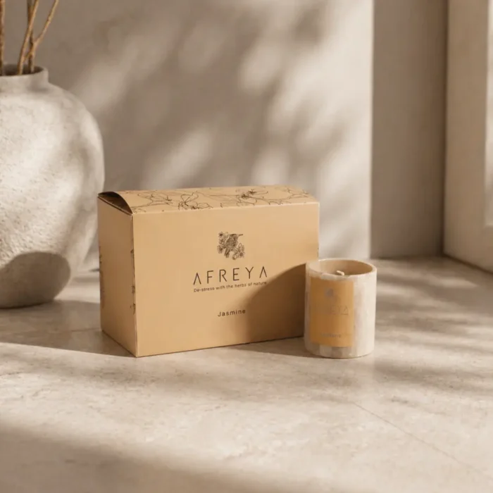 Jasmine Pillar Candle by Afreya