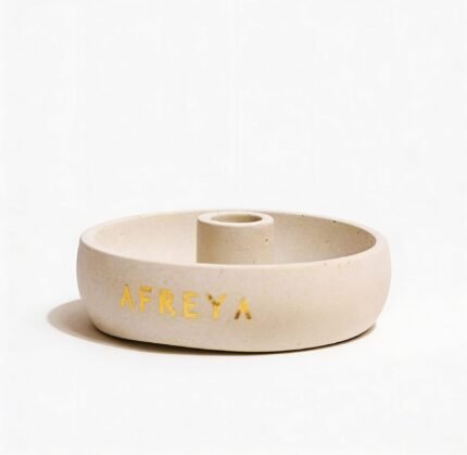 Round Concrete Candle Holder
